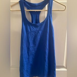lululemon blue racer back tank top